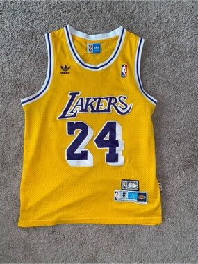 adidas Los Angeles Lakers Gold and Purple Hardwood Classics Kobe Bryant Jersey